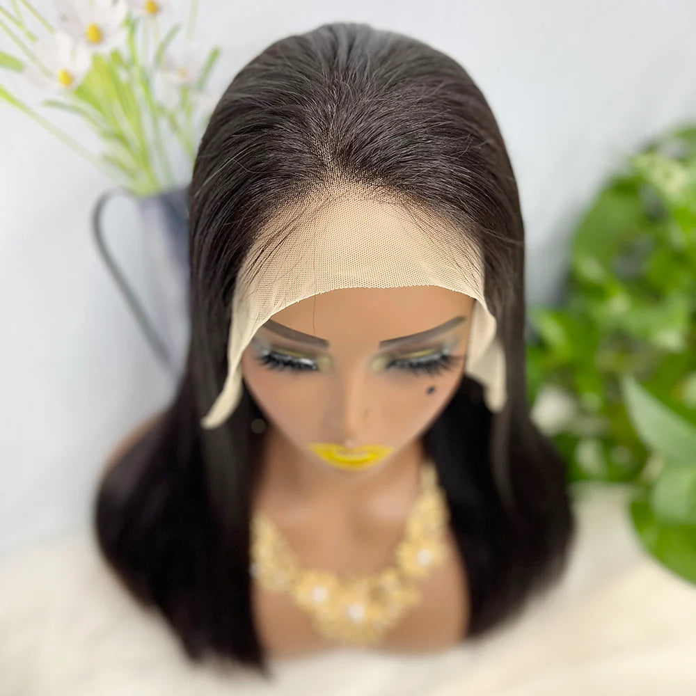 Double Drawn 13*4 BoB Straight Wigs Color NC 250% Density