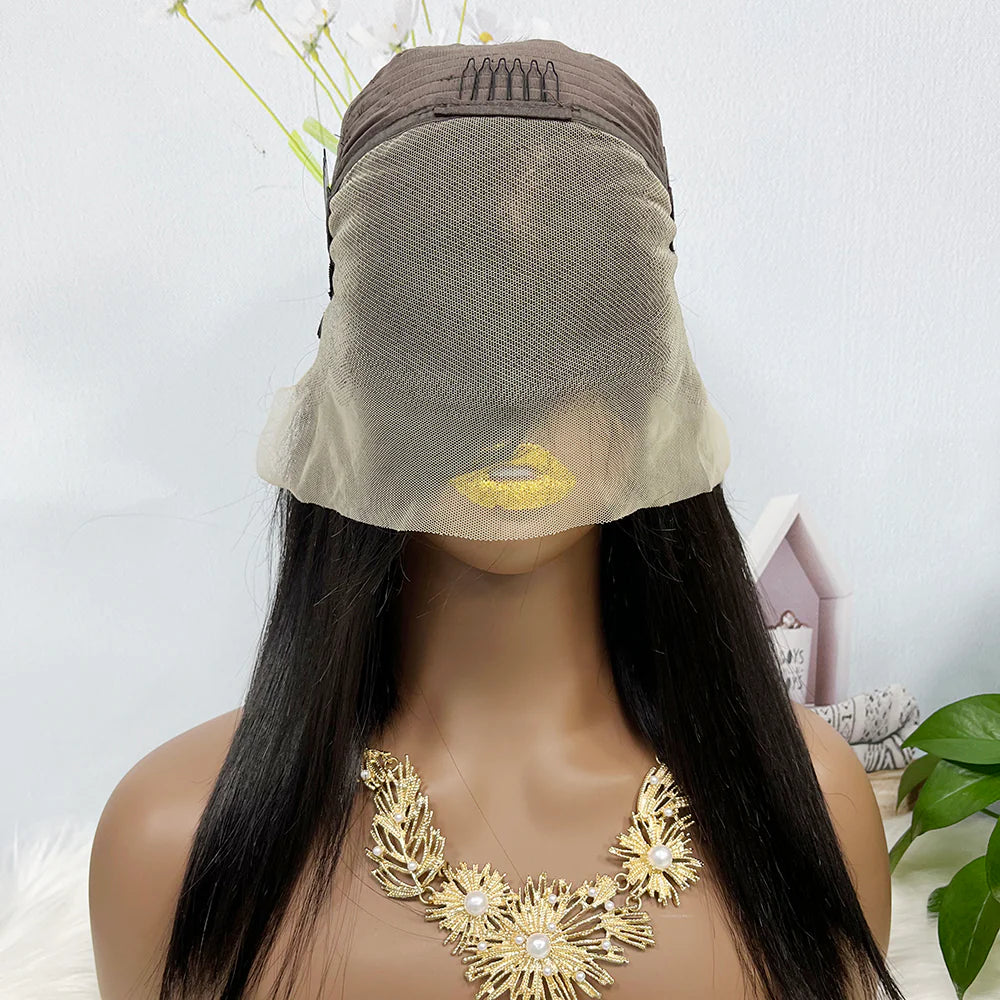 Double Drawn 13*4 BoB Straight Wigs Color NC 250% Density