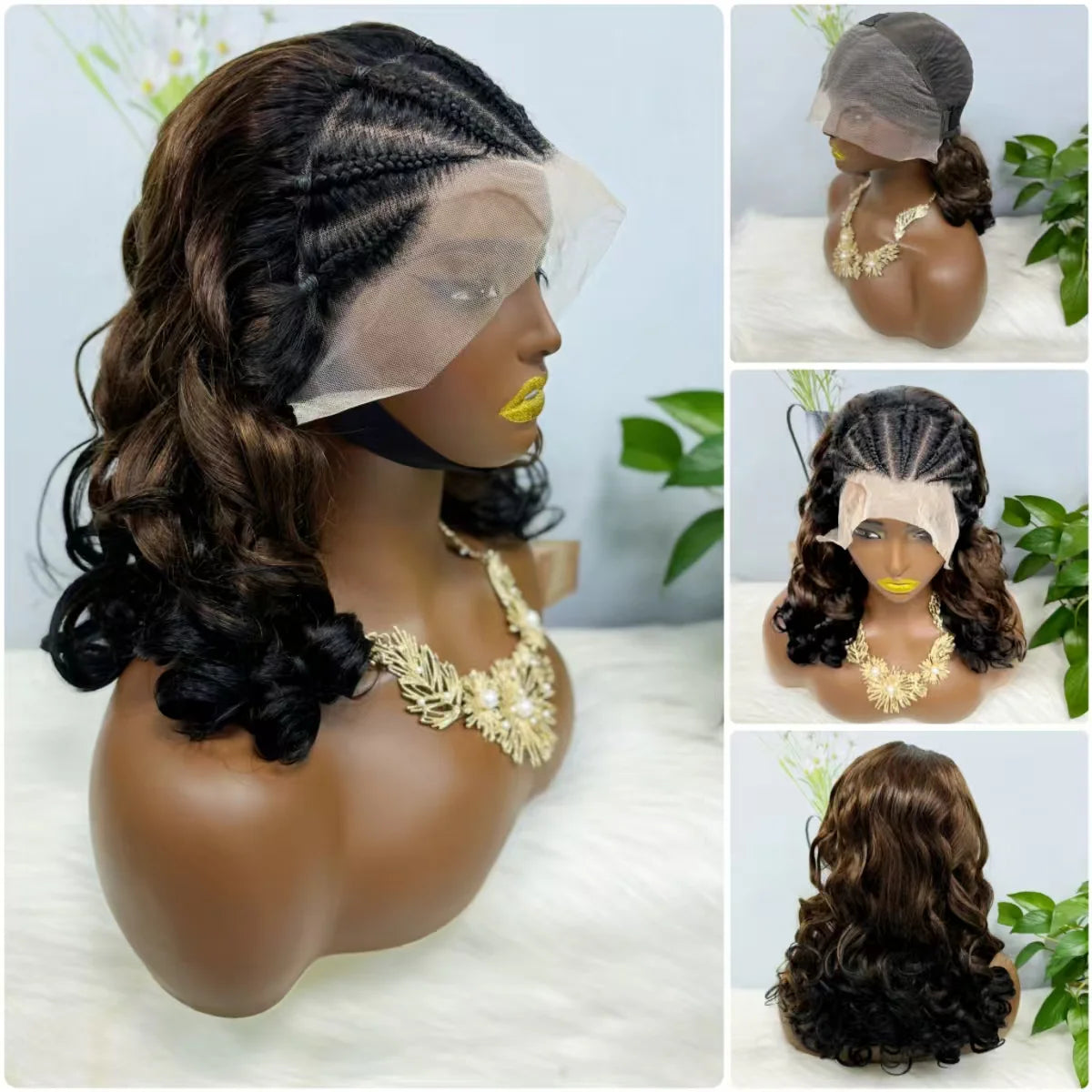 13*4 Briad Lace Wig Loose Natural Virgin Human Hair Wig Color 1BT4T1B