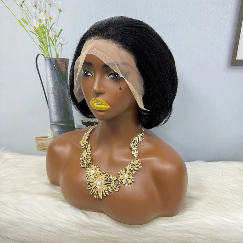 SDD 13*4 Lace Wig PC Natural Virgin Human Hair Lace Wigs Color 1B