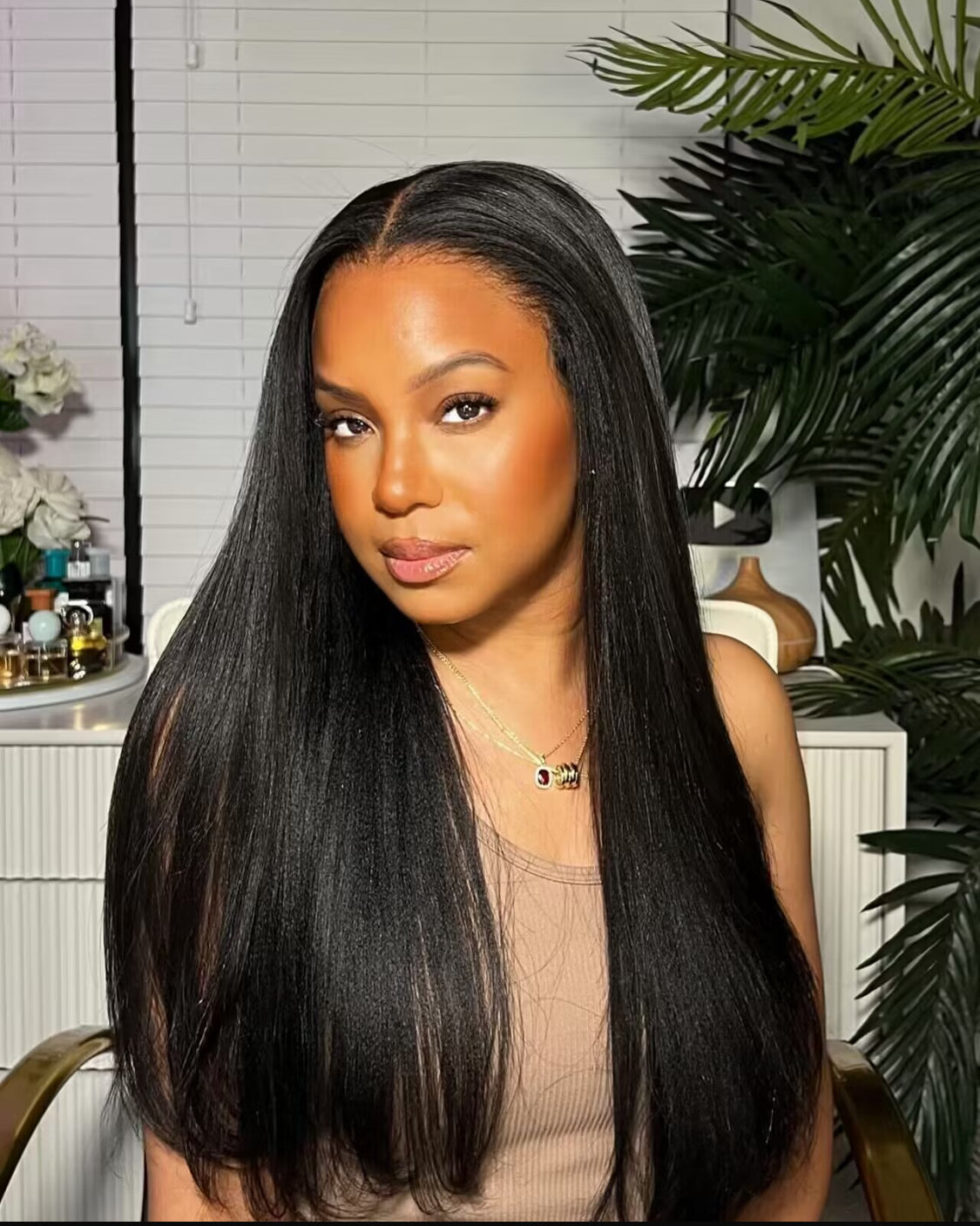 Peruca Humana 13x4 Lace Front Liso Absoluto (Straight) 200% Densidade - Cor Natural