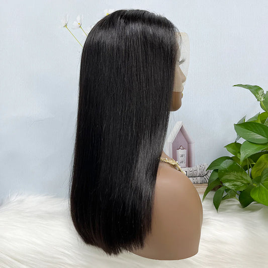 Double Drawn 13*4 BoB Straight Wigs Color NC 250% Density