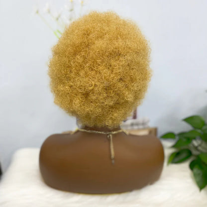 Afvo Wig Machine Human Hair Wig Natural Hair Wigs Color 27# 6inch