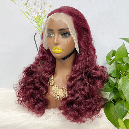 DD 13*4 Lace Wig Fumi Natural Human Hair Lace Wigs Color 99J 250% Density