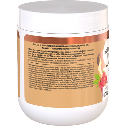 SalonLine Máscara SOS Ricínio e Queratina 500ml