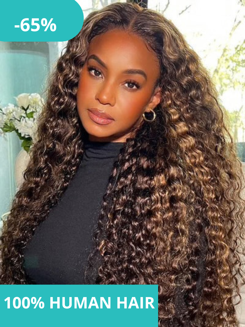 Double Drawn 13*4 Lace Wig Water Wave Natural Virgin Human Hair Wig Color P4/27#